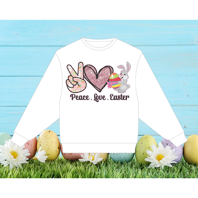Peace Love Easter HTV Transfer