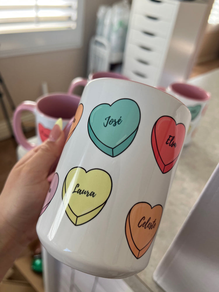 Custom Conversation heart mug