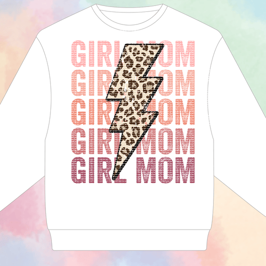 Girl Mom Leopard Bolt Transfer - MDT