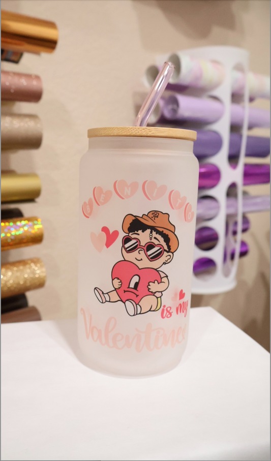 Benito Valentine 16 oz frosted Cup