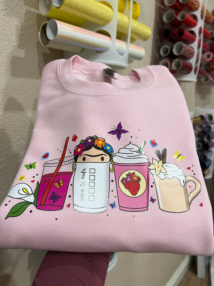 Pink drinks sweater