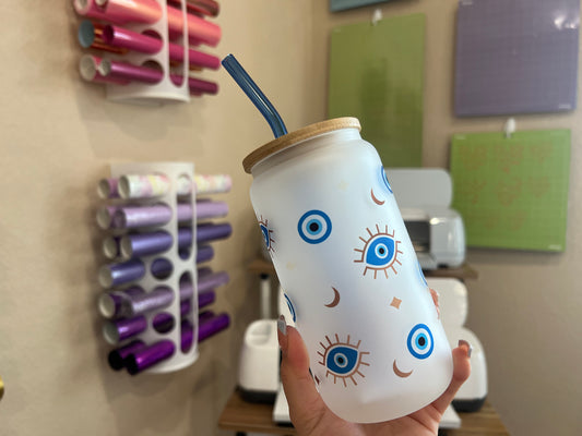 Evil Eye 16 oz frosted Cup