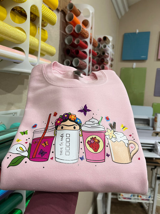Frida drinks sweater