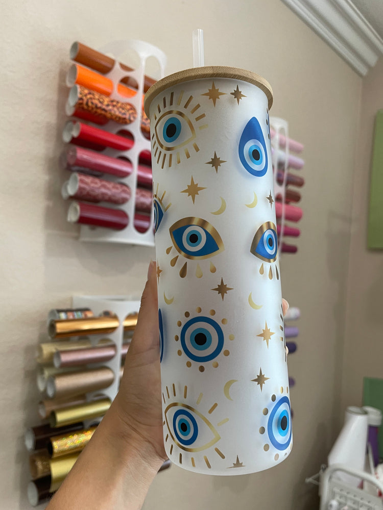 Evil Eye cup 25 oz frosted