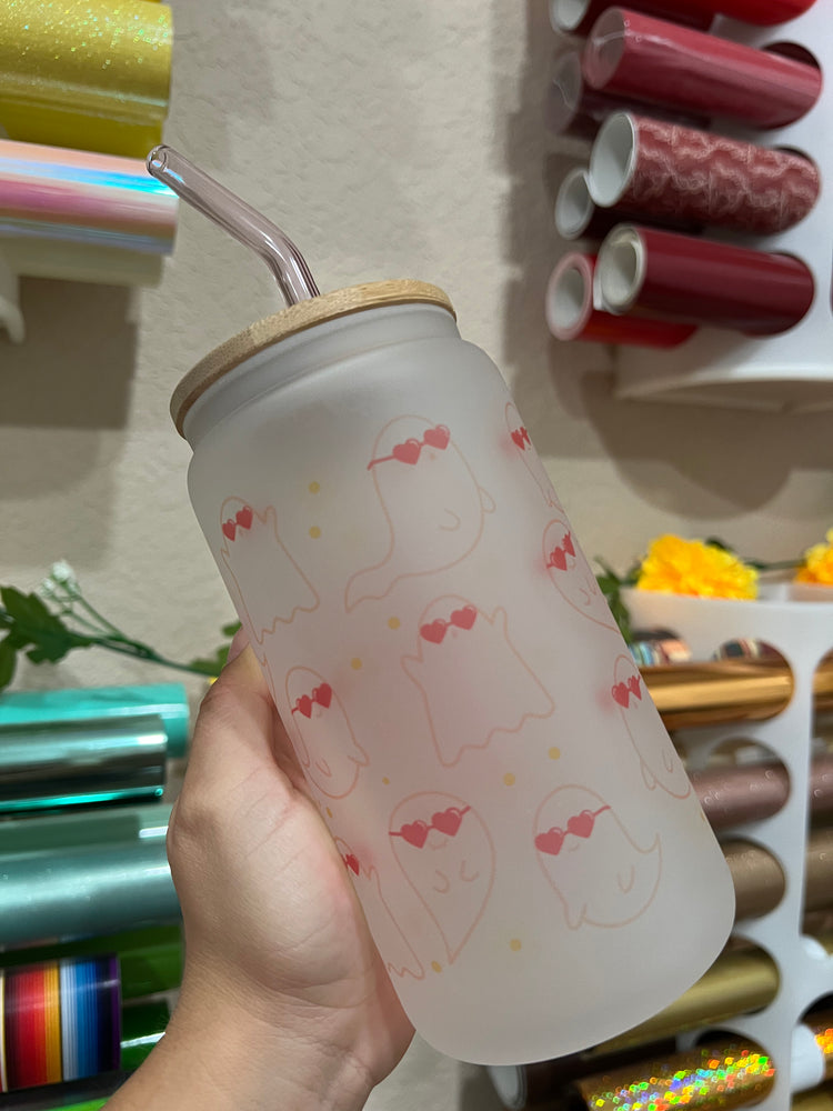 Pink ghost 16 oz cup