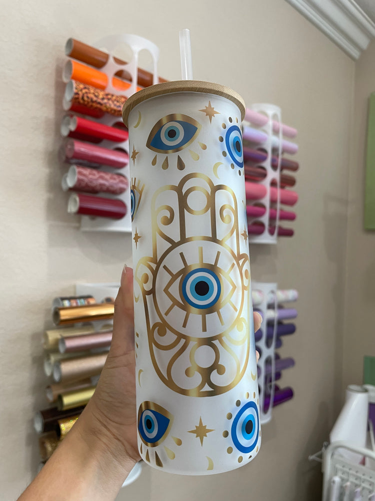 Evil Eye cup 25 oz frosted